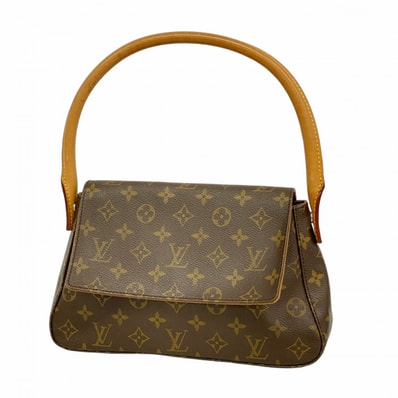 【6dd4477】ルイヴィトン ショルダーバッグ モノグラム ミニルーピング M51147 ブラウン【中古】レディース