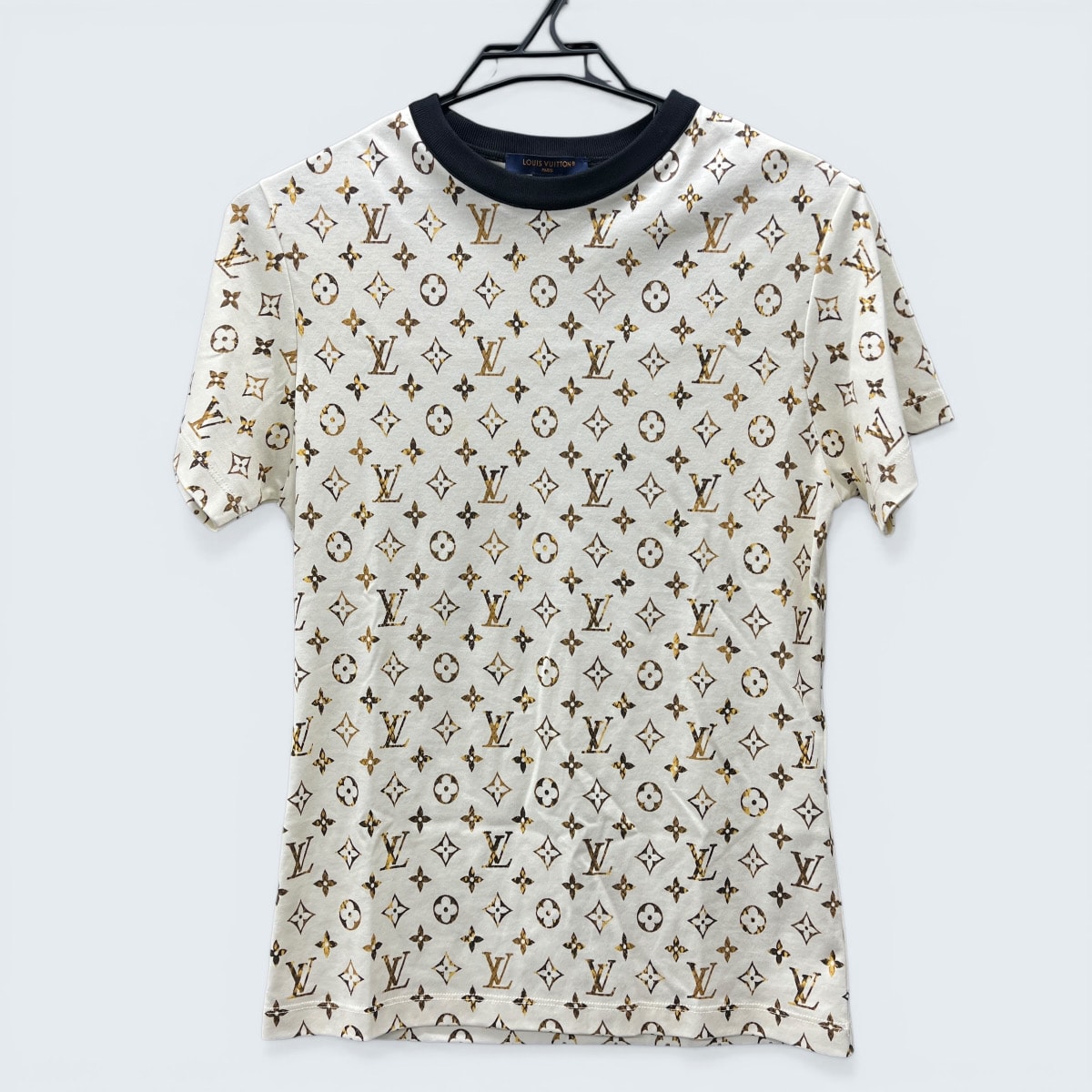 LOUIS VUITTON 極美品 ルイヴィトン 23SS パイソンモノグラム Tシャツ RW231B 262 FOTS48 コットン ホワイト ブラウン #S 半袖 カットソー トップス ロゴ LV ヴィトン Aランク 中古 鑑定済 ヴィトンTシャツ