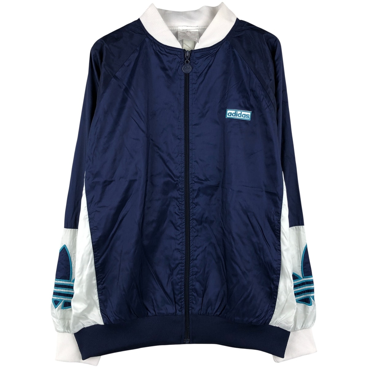 古着 80年代 アディダス adidas トレフォイルロゴ ブルゾン メンズXL相当 ヴィンテージ/eaa608574