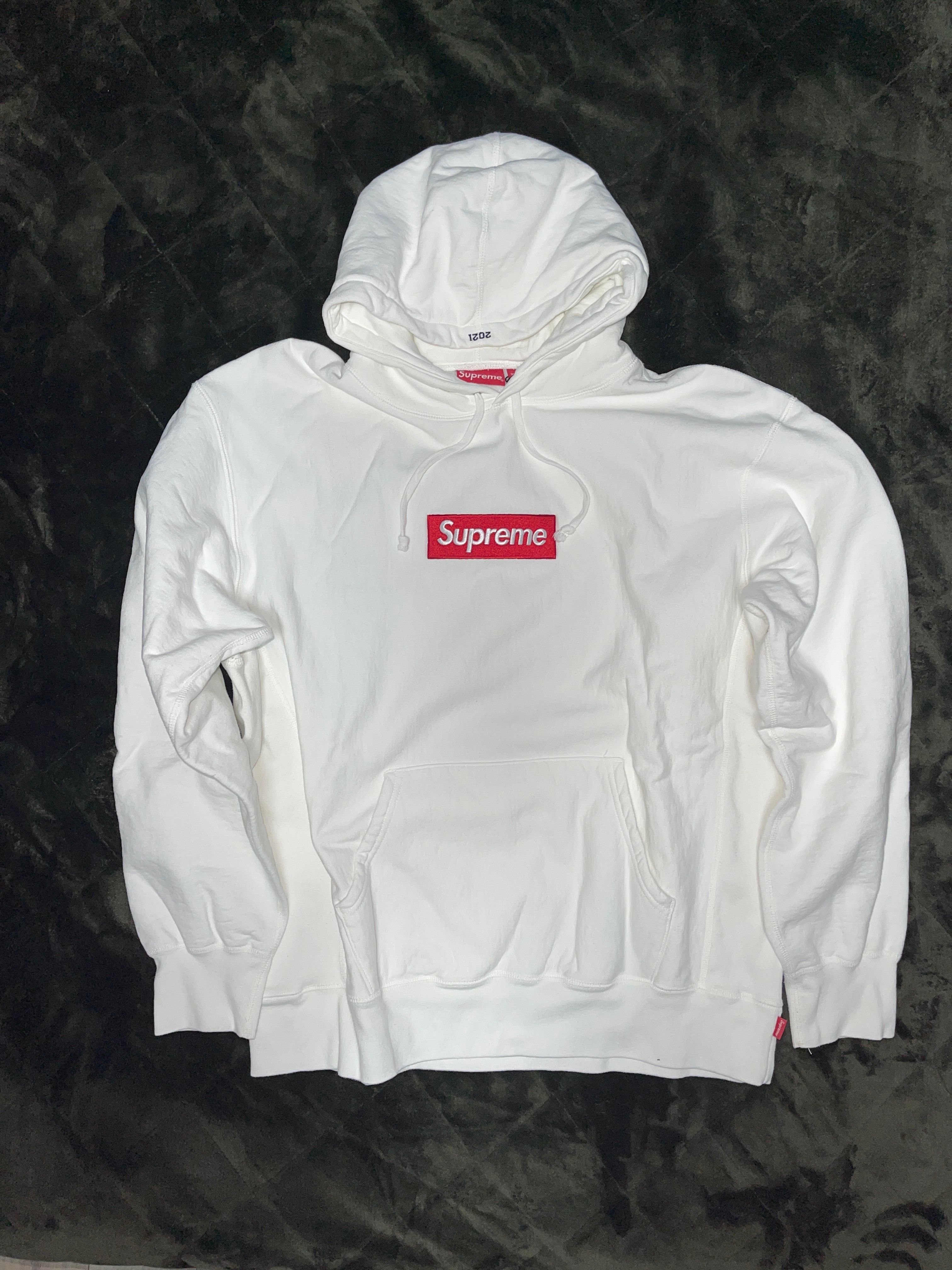 Supreme Box Logo Hooded Sweatshirt "White" (21FW)