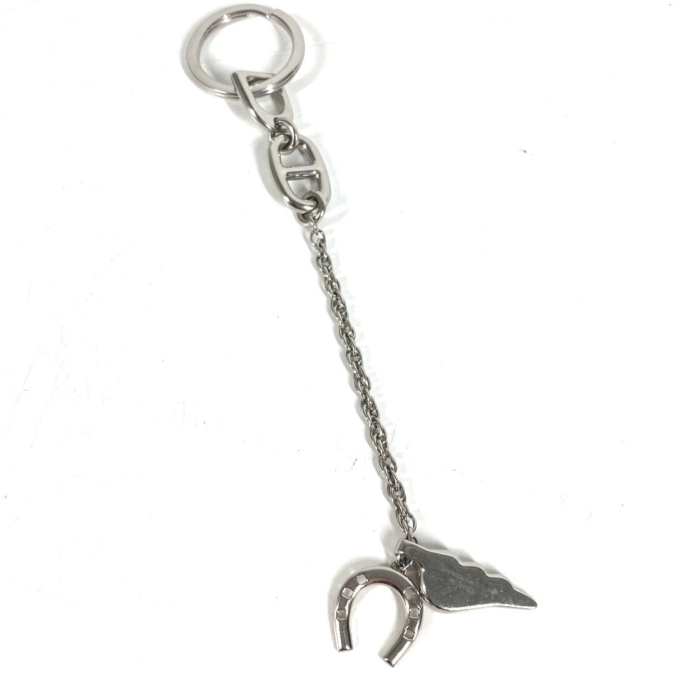 エルメス HERMES ボンヴォヤージュ  チェーン バッグチャーム キーホルダー メタル シルバー