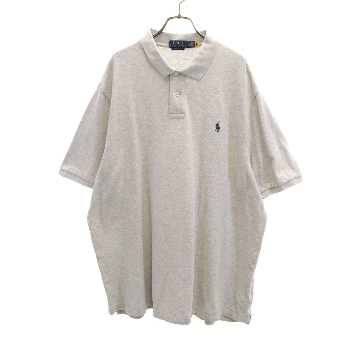 POLO RALPH LAUREN ポロラルフローレン 半袖 ポロシャツ XXL グレー 鹿の子地 ビックサイズ