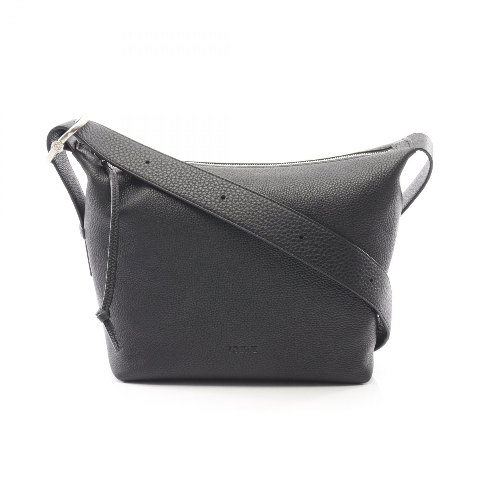 ロエベ LOEWE ループ ホーボー ショルダーバッグ バッグ レザー メンズ ブラック系 BB22CMDX011100 【新品】