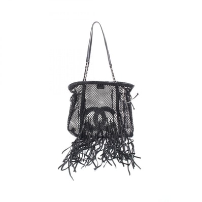 シャネル CHANEL ココマーク ショルダーバッグ バッグ レザー メッシュ レディース ブラック系 WS11685 【中古】