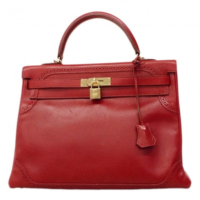 ★最終価格★SALE【6cd4878】エルメス ハンドバッグ ケリー35ギリーズ タデラクト ルージュグレナ ゴールド金具 □P刻印【中古】レディース