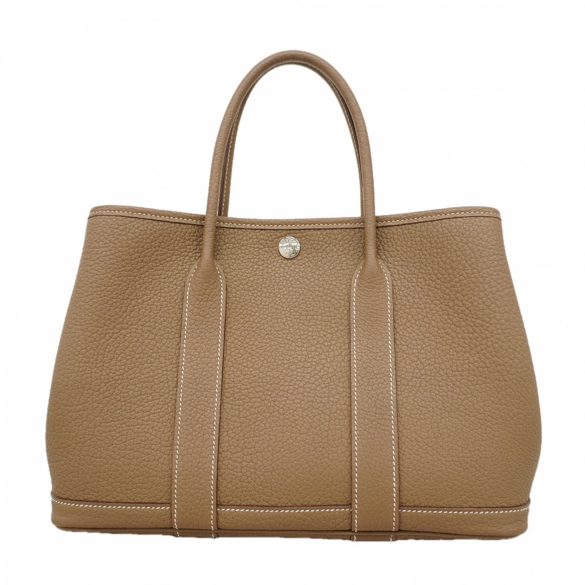 ★最終価格★SALE【6fa1218】エルメス トートバッグ ガーデンパーティTPM カントリー エトゥープ シルバー金具 Z刻印【中古】レディース