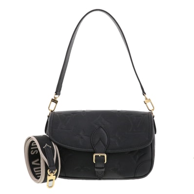 【値下げ】 LOUIS VUITTON ルイ・ヴィトン ディアヌ ハンドバッグ M46386 モノグラムアンプラント ブラック レディース【中古】