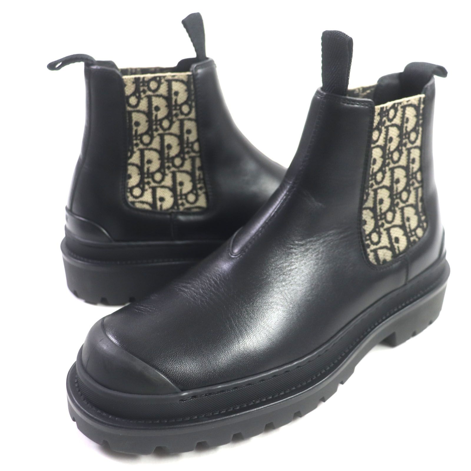 ディオール オム ブーツ DIOR EXPLORER 黒 ベージュ メンズ 39