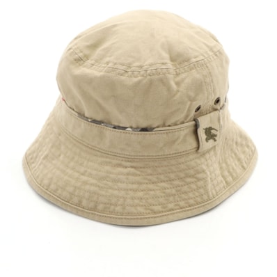 BURBERRY バーバリー 日本製 バケット ハット 52 ベージュ 帽子 三陽商会