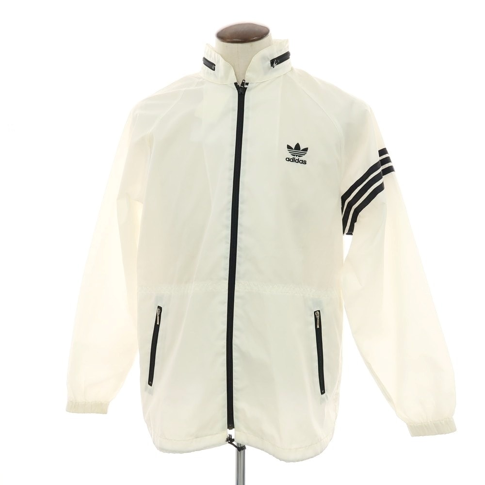 【中古】アディダス adidas 90’s ポリエステル ウインドブレーカー ホワイト【サイズO-XO】【メンズ】