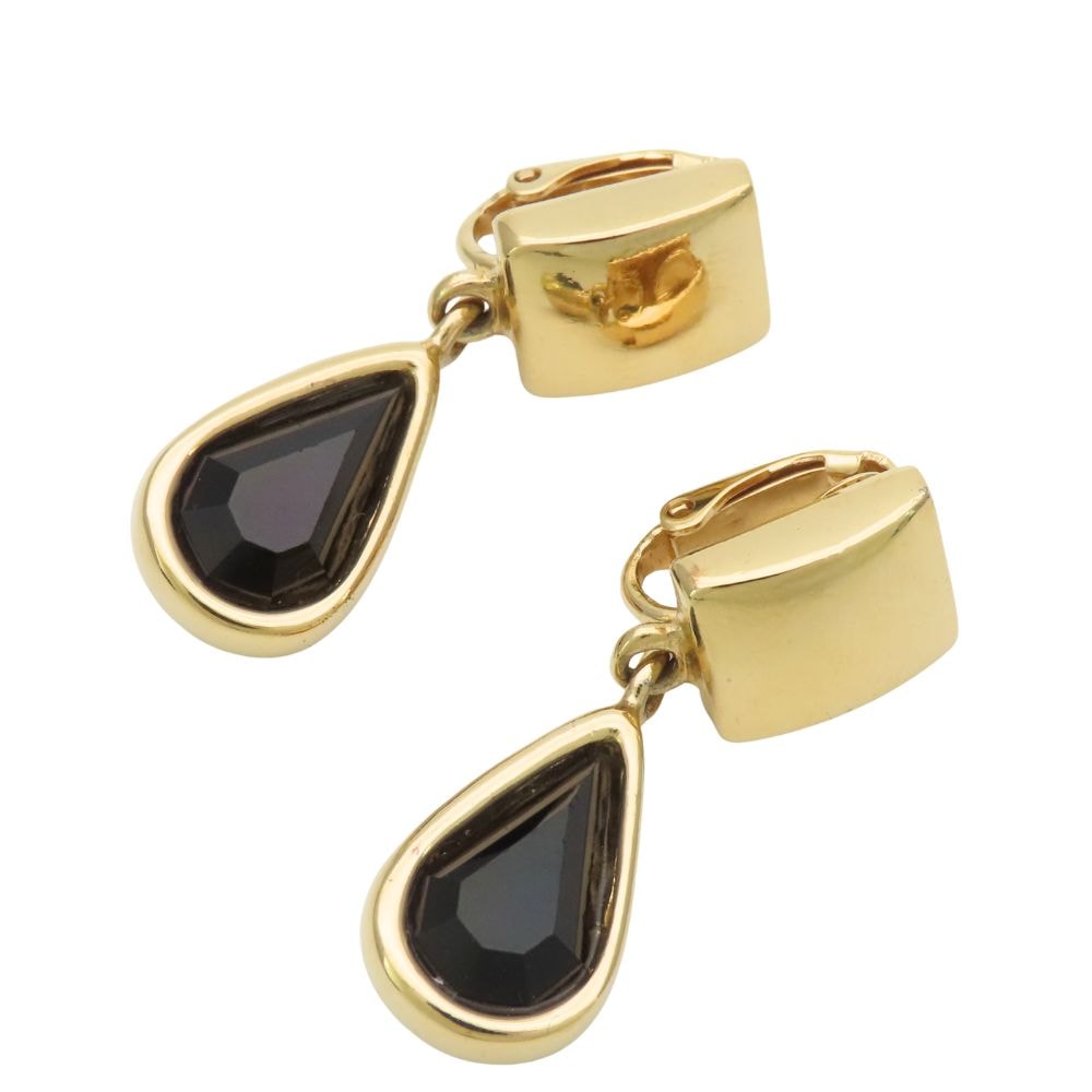 【中古】 ジバンシー イヤリング スイング メタル ゴールド ブラック メッキ アクセサリー レディース 女性 Givenchy