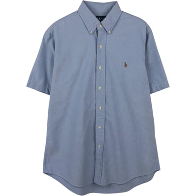 古着 ラルフローレン Ralph Lauren CUSTOM FIT 半袖 ボタンダウンシャツ メンズM相当/eaa655708