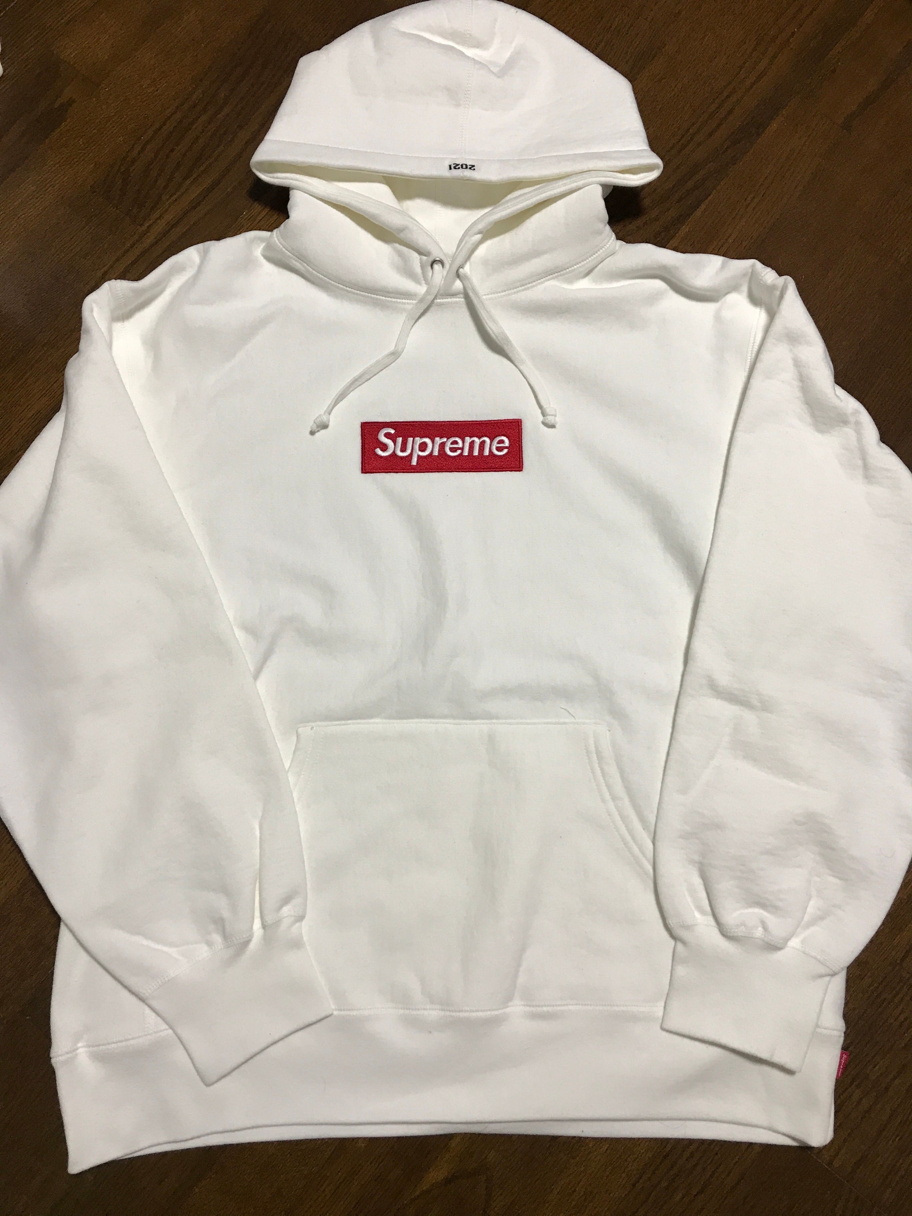 Supreme Box Logo Hooded Sweatshirt "White" (21FW)