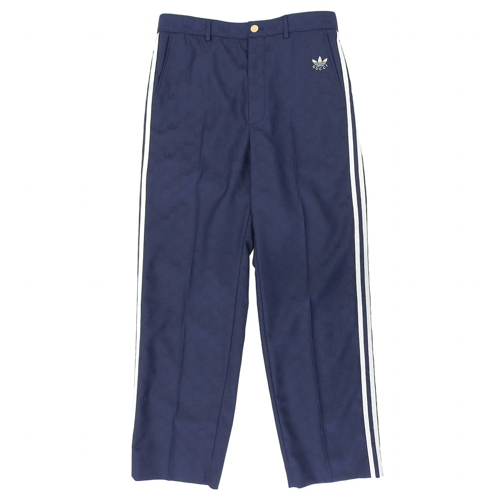 未使用品 グッチ アディダス パンツ ネイビー メンズ 50 710399