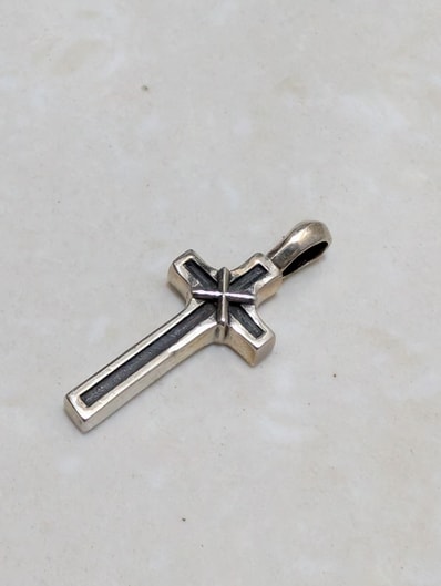 Chrome Hearts Small Maple Thorpe Cross Pendant Top "Silver"