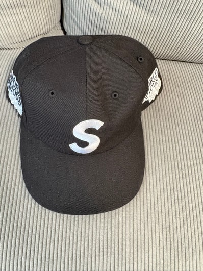 Supreme World Famous S Logo 6-Panel (26SS) "Black"