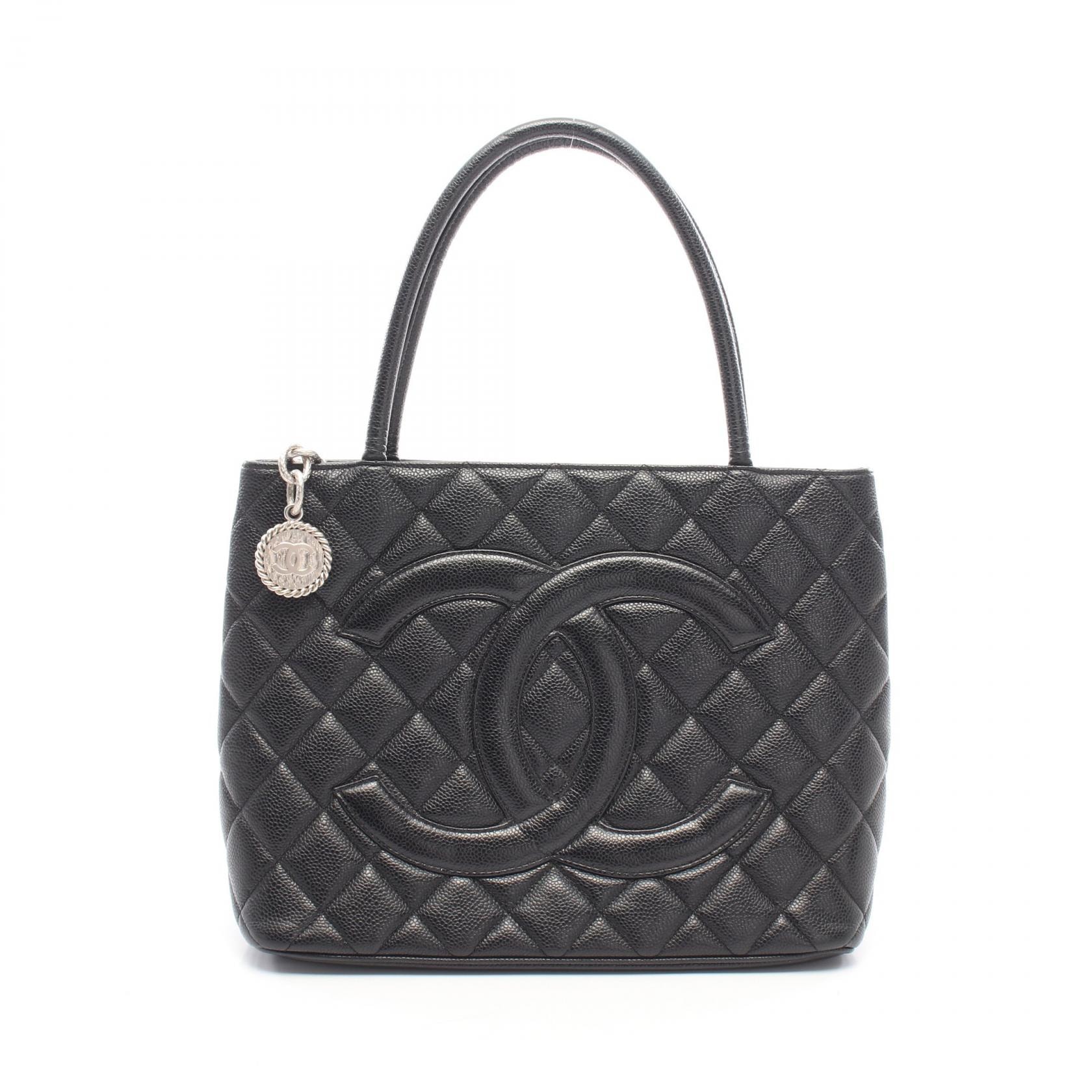 シャネル CHANEL 復刻トート トートバッグ バッグ キャビアスキン(グレインドカーフ) レディース ブラック系 A01804 【中古】