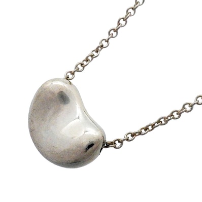 ★SALE【6jgb0176-k】ティファニー ネックレス ビーン シルバー925【中古】レディース