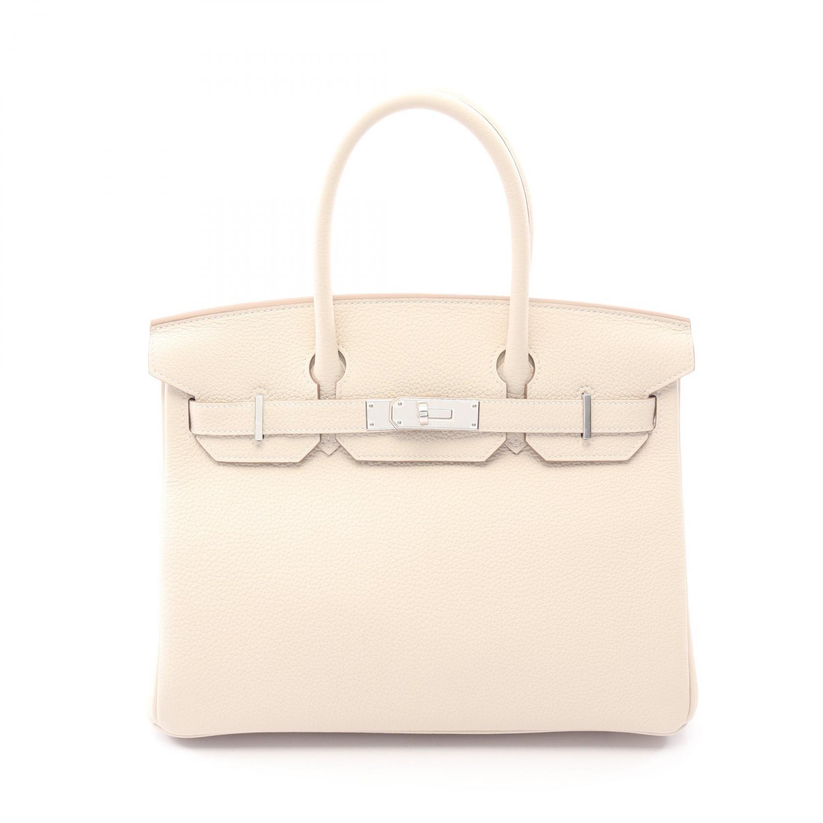 エルメス HERMES バーキン30 ハンドバッグ バッグ レザー トゴ トゴ クレ K刻印(2025年製造) レディース アイボリー系 【中古】