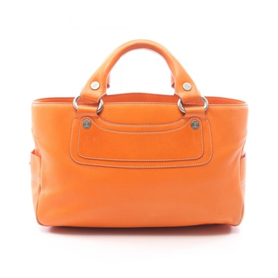 セリーヌ CELINE ブギーバッグ ハンドバッグ バッグ レザー レディース オレンジ系 【中古】