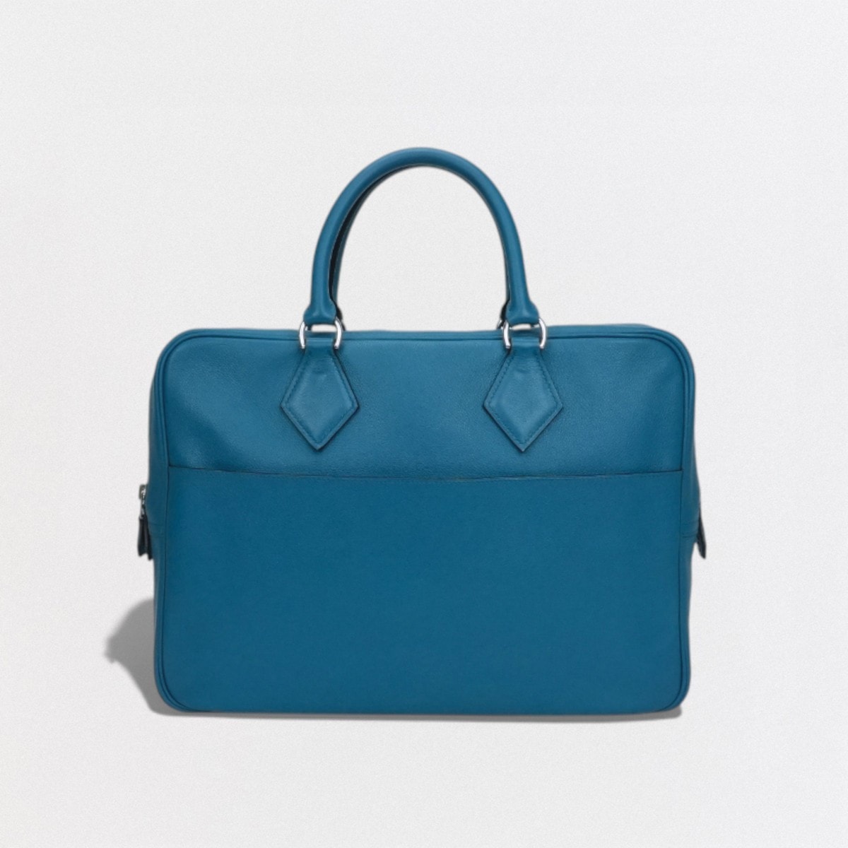 エルメス HERMES プリュムドック38 プリュムドック 38 バッグ ビジネスバッグ ブリーフケース エバーカラー ブルー Blue 青 シルバー金具 ハンドバッグ