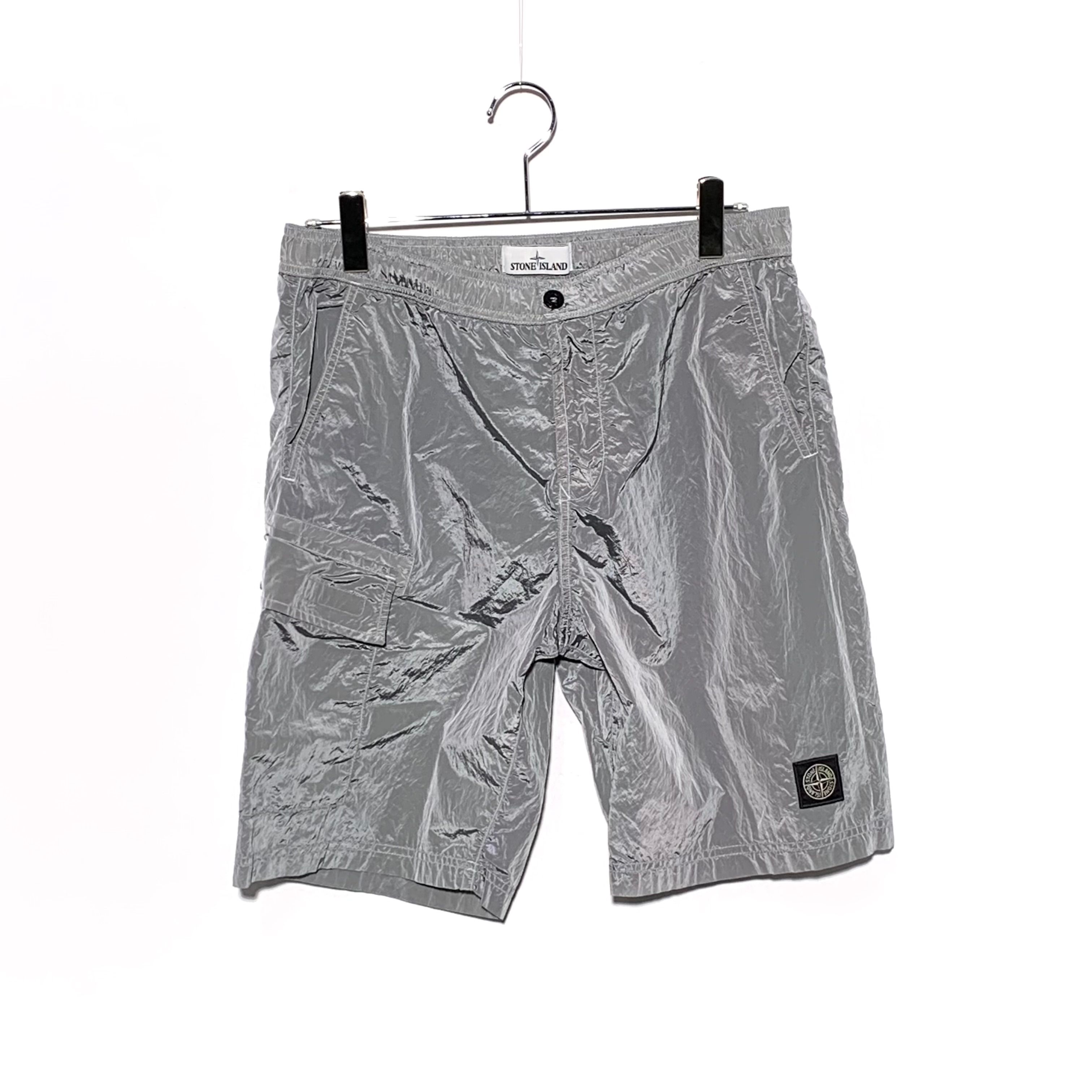 STONE ISLAND logopatch track shorts Grey