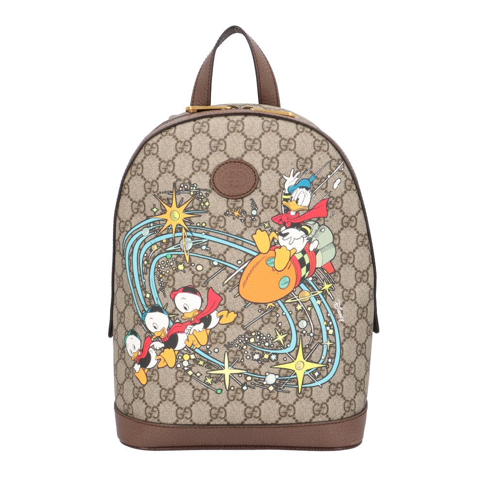 グッチ ディズニーコラボドナルドダック GGスプリーム リュック・デイパック GGスプリームキャンバス 552884 レディース GUCCI  中古