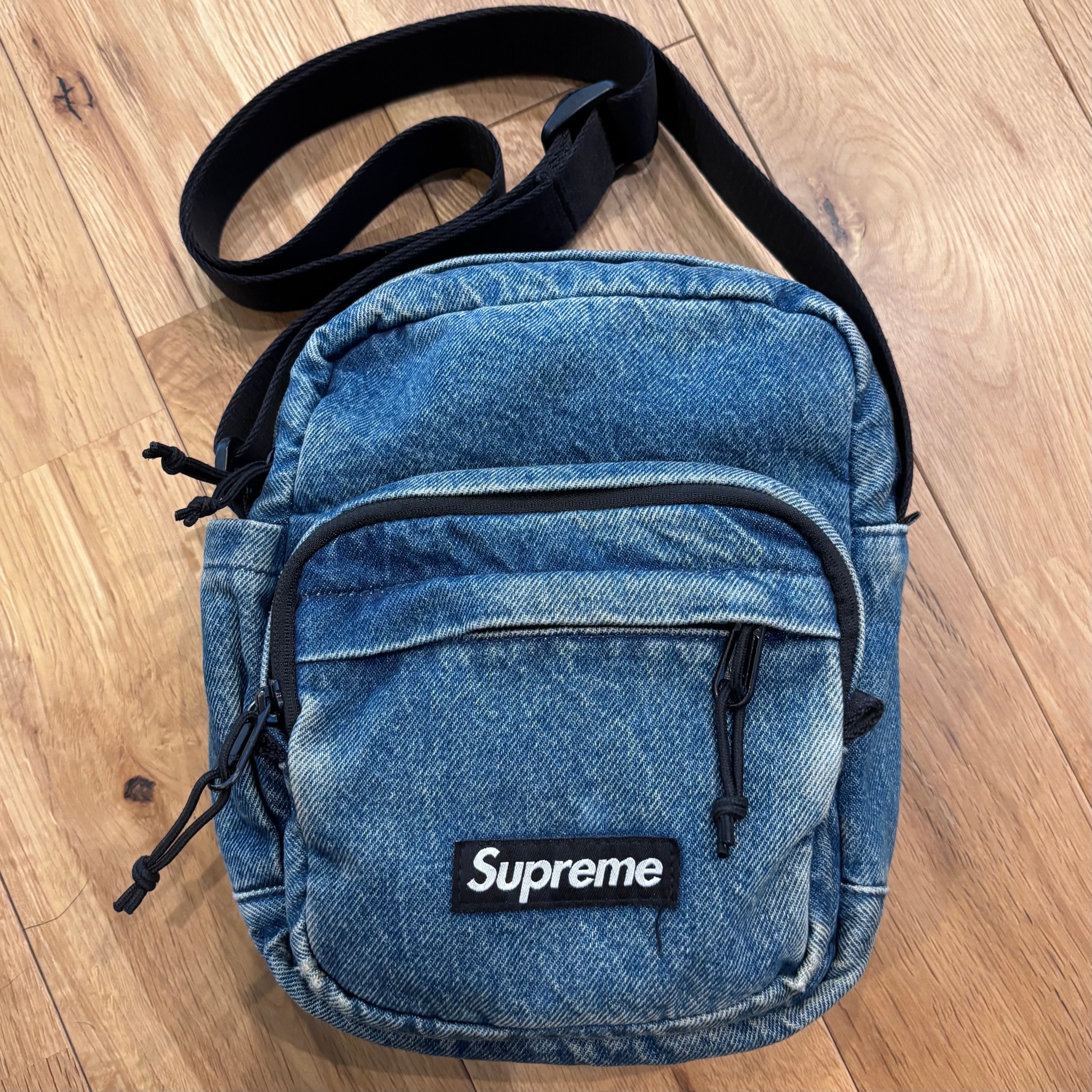 Supreme Denim Shoulder Bag "Washed Indigo"
