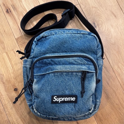 Supreme Denim Shoulder Bag "Washed Indigo"