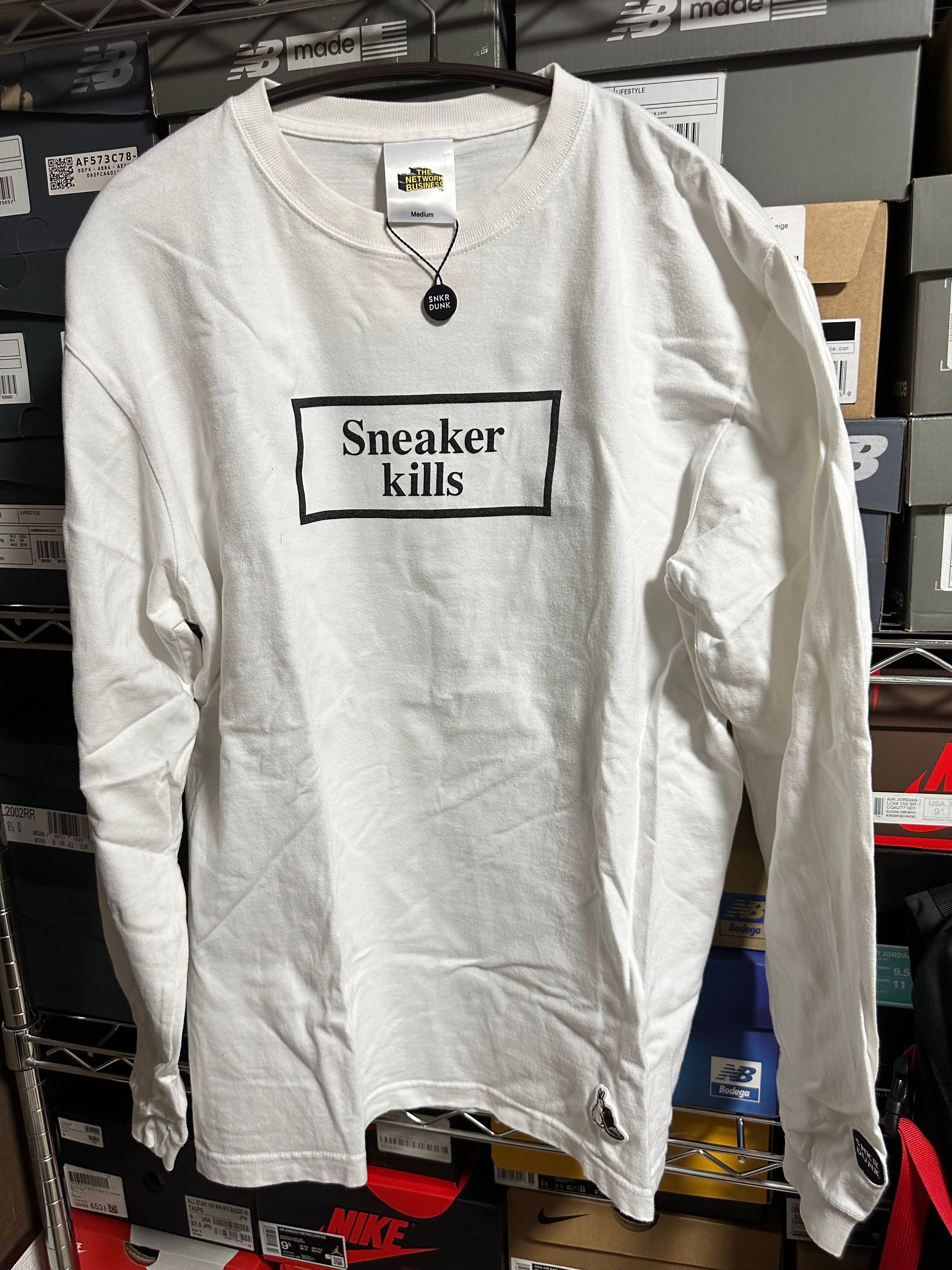 SNKRDUNK×THENETWORK BUSINESS×FR2 SNEAKER KILLS WING LOGO L/S T-SHIRT "WHITE"
