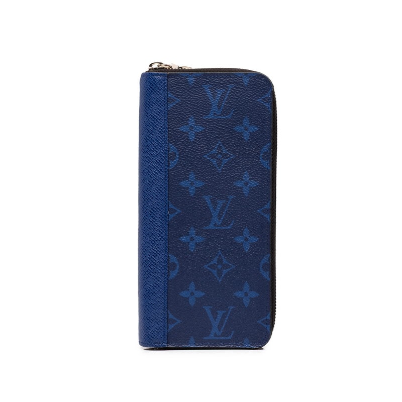 ルイ ヴィトン モノグラム タイガラマ ポルトフォイユ ブラザ 長財布 M30297 コバルト ブルー PVC レザー メンズ LOUIS VUITTON 中古