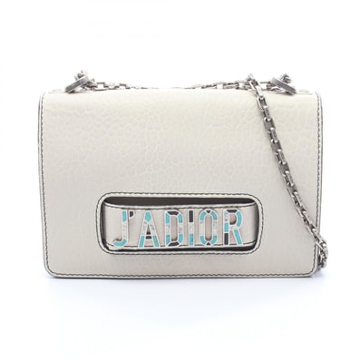ディオール Dior ジャディオール モザイクロゴ ショルダーバッグ バッグ レザー レディース アイボリー系 M9000VQAM 【中古】