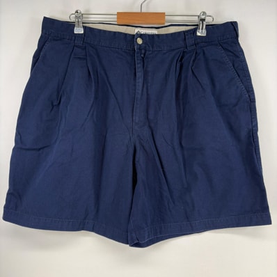 古着 コロンビア Columbia ショートパンツ チノパン ワンポイント ハーフパンツ タック w40 ネイビー メンズ