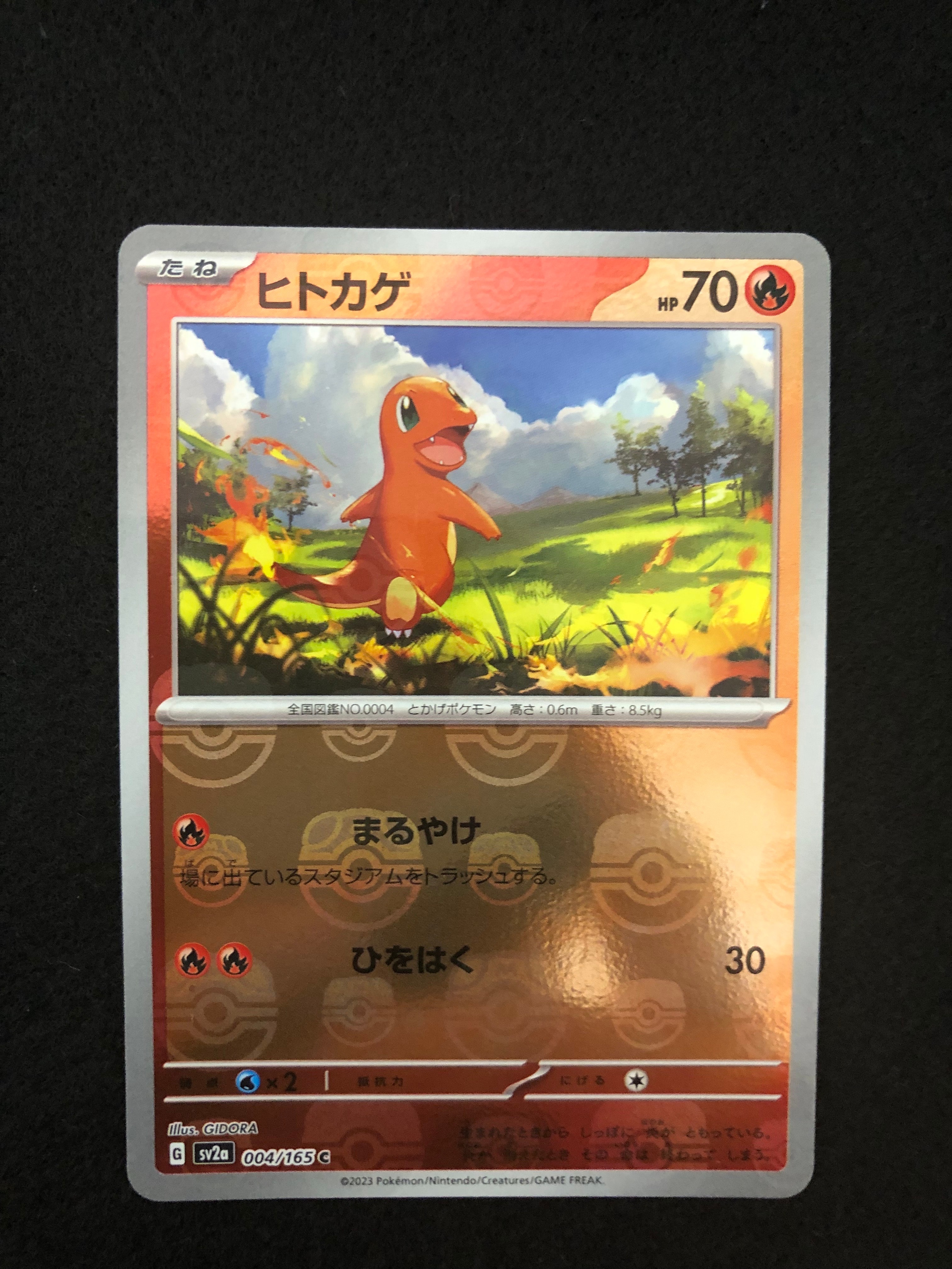 ヒトカゲ C: マスターボールミラー[SV2a 004/165](強化拡張パック「ポケモンカード151」)
