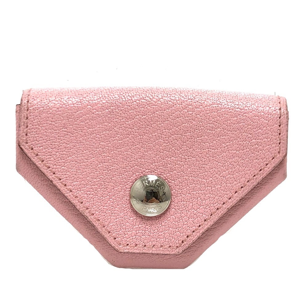 エルメス HERMES ルヴァンキャトル 小銭入れ コインケース シェーブル Y刻 ローズサクラ/キャラメル ピンク