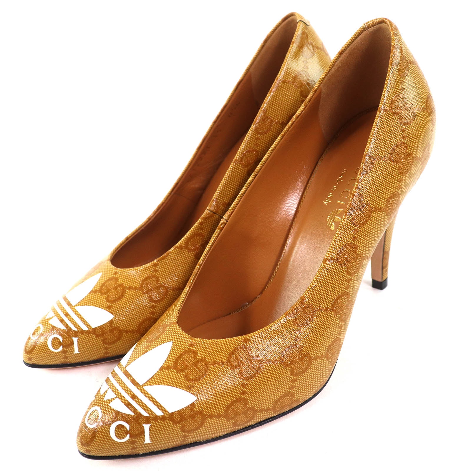 未使用品 グッチ×アディダス
パンプス キャメル系 レディース 35 712221