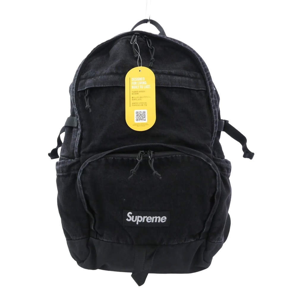 Supreme シュプリーム バックパック 25AW Backpack Black ブラック デニム バックパック リュック ブラック系【新古品】【未使用】【中古】