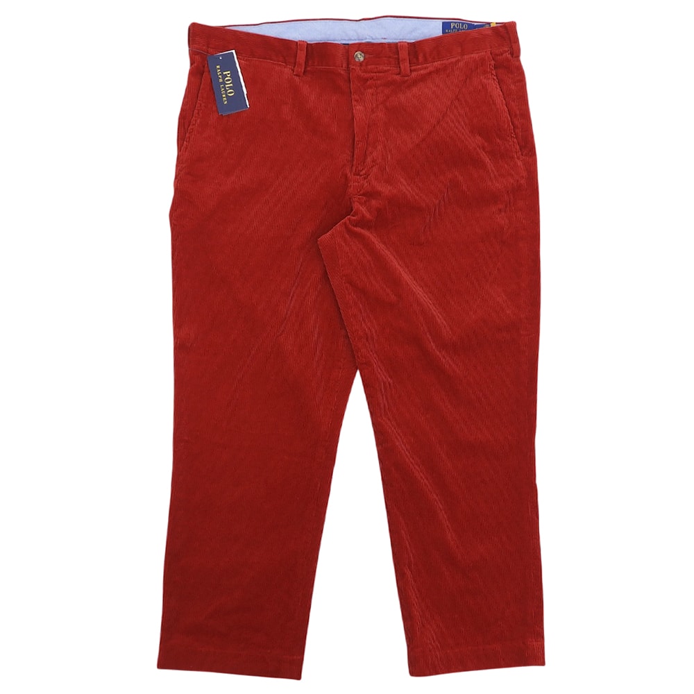 ポロ ラルフローレン 美品 ストレートフィット コーデュロイ パンツ ボトムス メンズ レッド 38/32 38/32