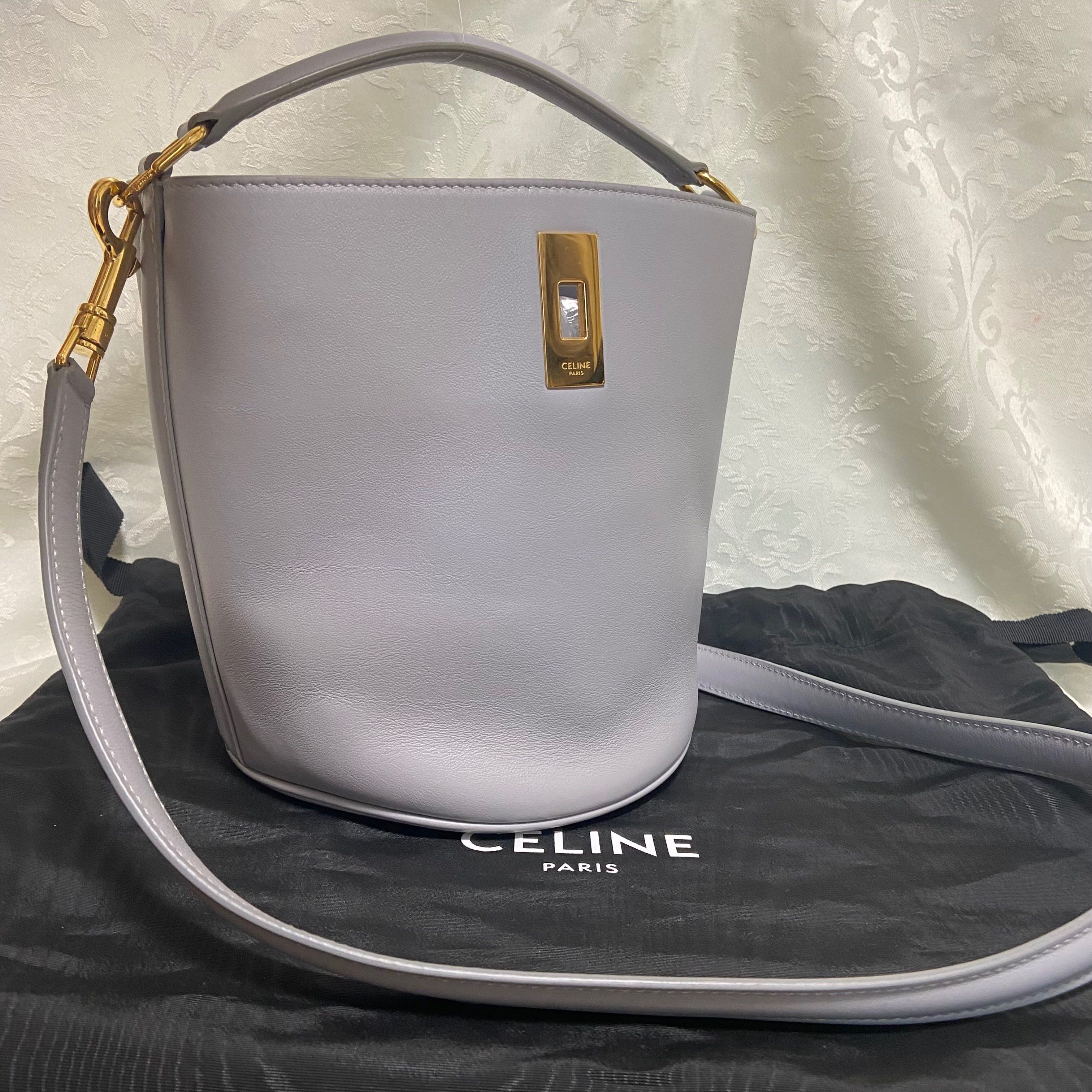 CELINE セリーヌ　ティーン　バケット16 2WAY バッグ　グレー