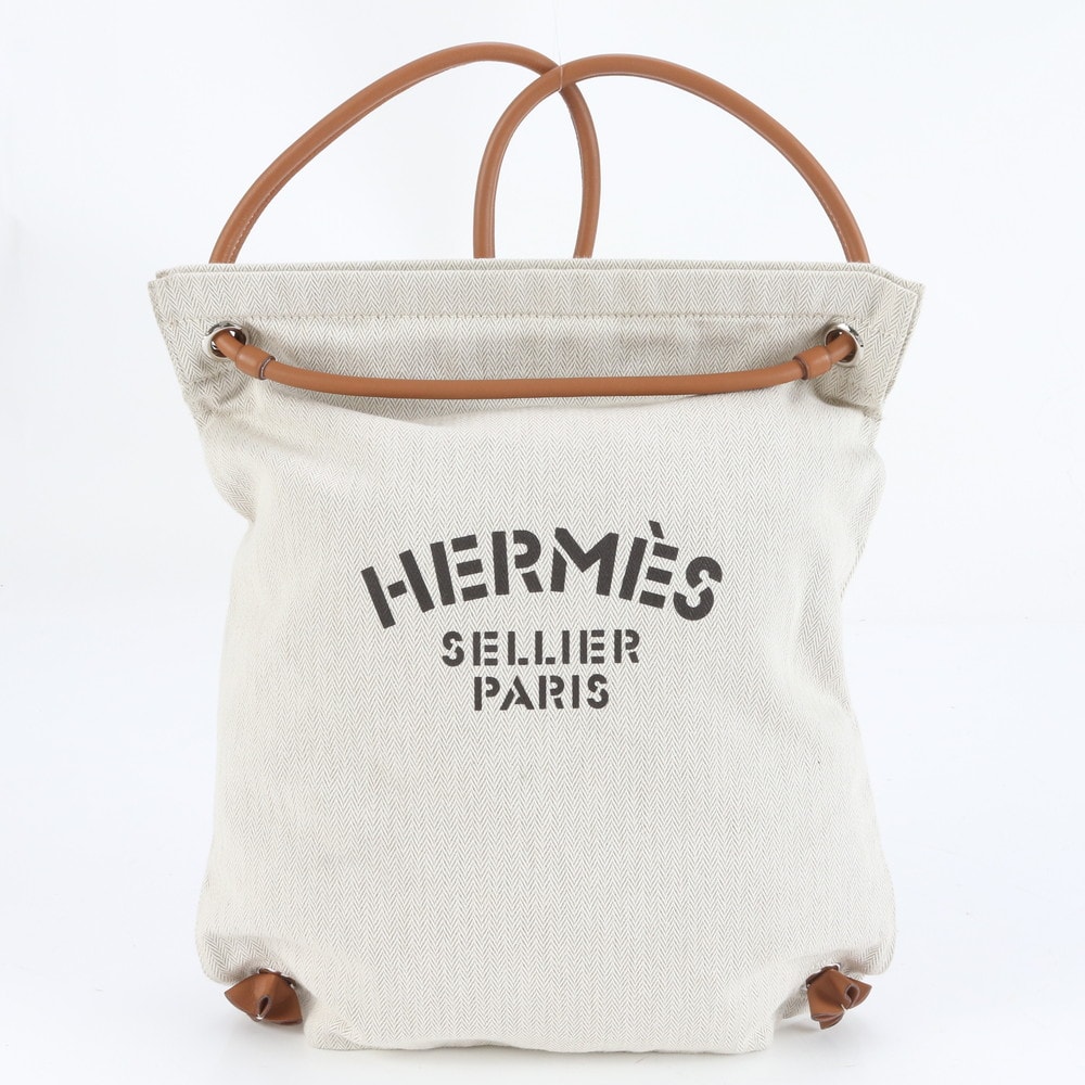 ■新品同様 エルメス Y 刻印 トワルシェブロンリュックサック