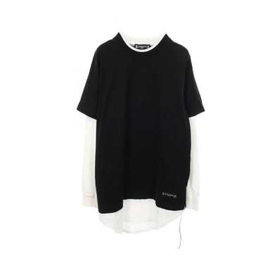 マスターマインドジャパン mastermind JAPAN レイヤード バックプリント 長袖Tシャツ 衣料品 トップス コットン メンズ ブラック系 / ホワイト系 【中古】