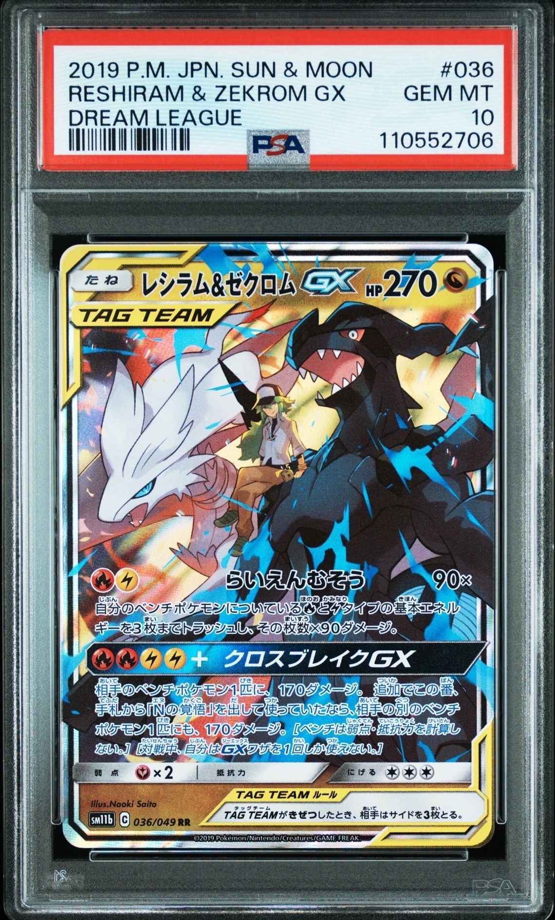 レシラム＆ゼクロムGX (N) RR[SM11b 036/049](強化拡張パック「ドリームリーグ」)