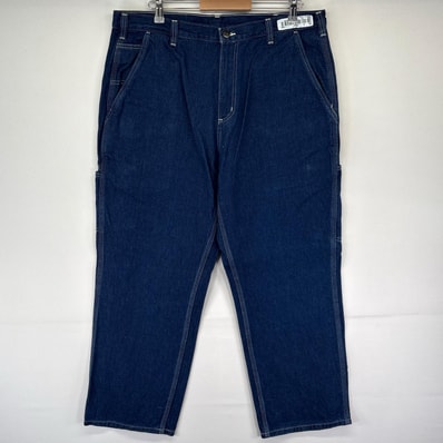 古着 カーハート Carhartt デニム パンツ デニムペインター ワーク 大きいサイズ ワンポイントロゴ W38 L28 ブルー系 メンズ