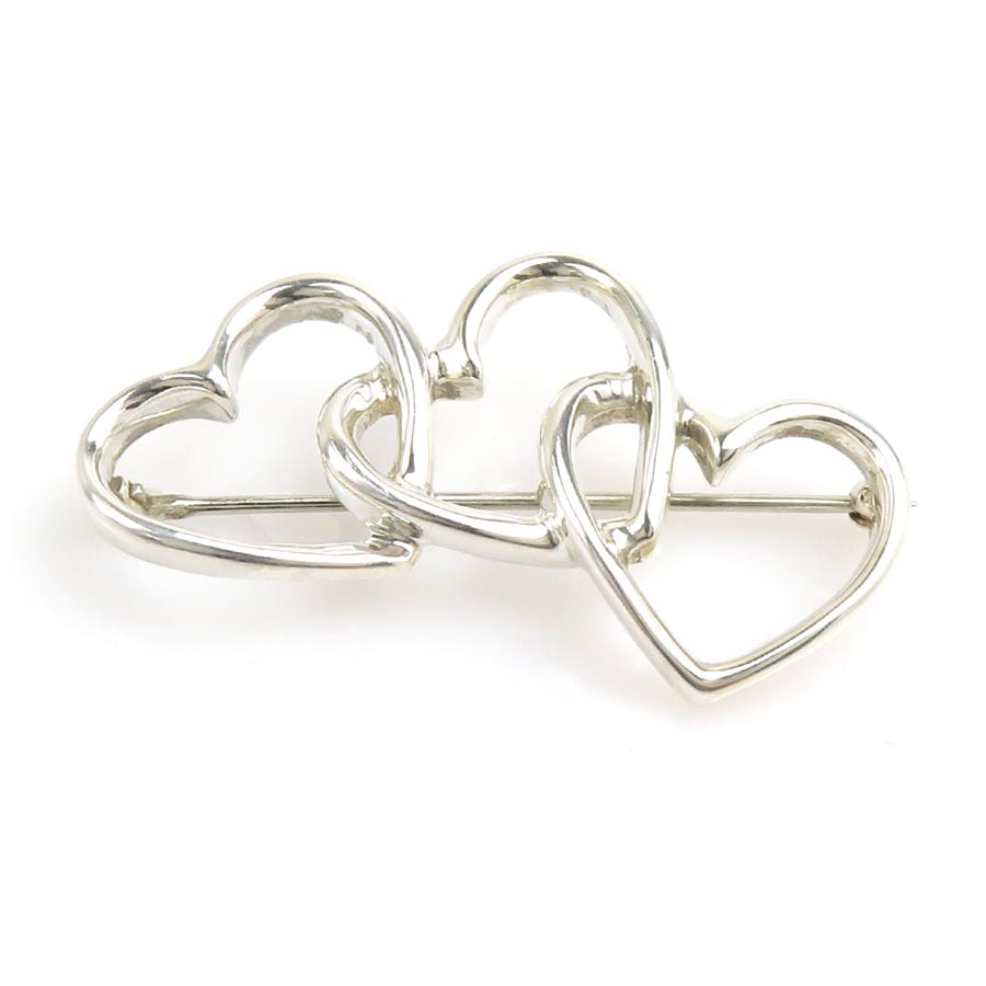 C (やや傷や汚れあり)】ティファニー TIFFANY&Co. ブローチ トリプル