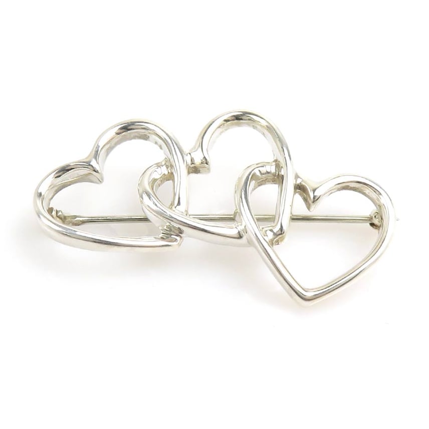 C (やや傷や汚れあり)】ティファニー TIFFANY&Co. ブローチ トリプル C (やや傷や汚れあり)】ティファニー TIFFANY&Co. ブローチ トリプル