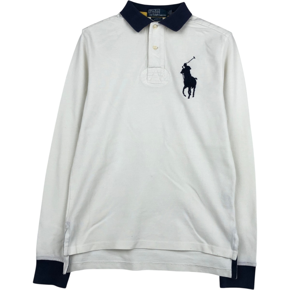 古着 ラルフローレン Ralph Lauren POLO by Ralph Lauren CUSTOM FIT ビッグポニー 長袖 ラガーシャツ メンズS相当/eaa618999