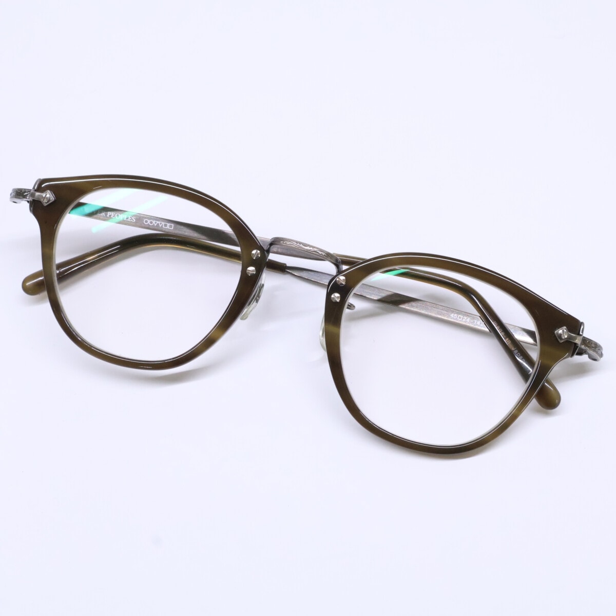 オリバーピープルズ 【美品】507C OT 度入りレンズ ボスリントンシェイプ メガネフレーム 45□24-142