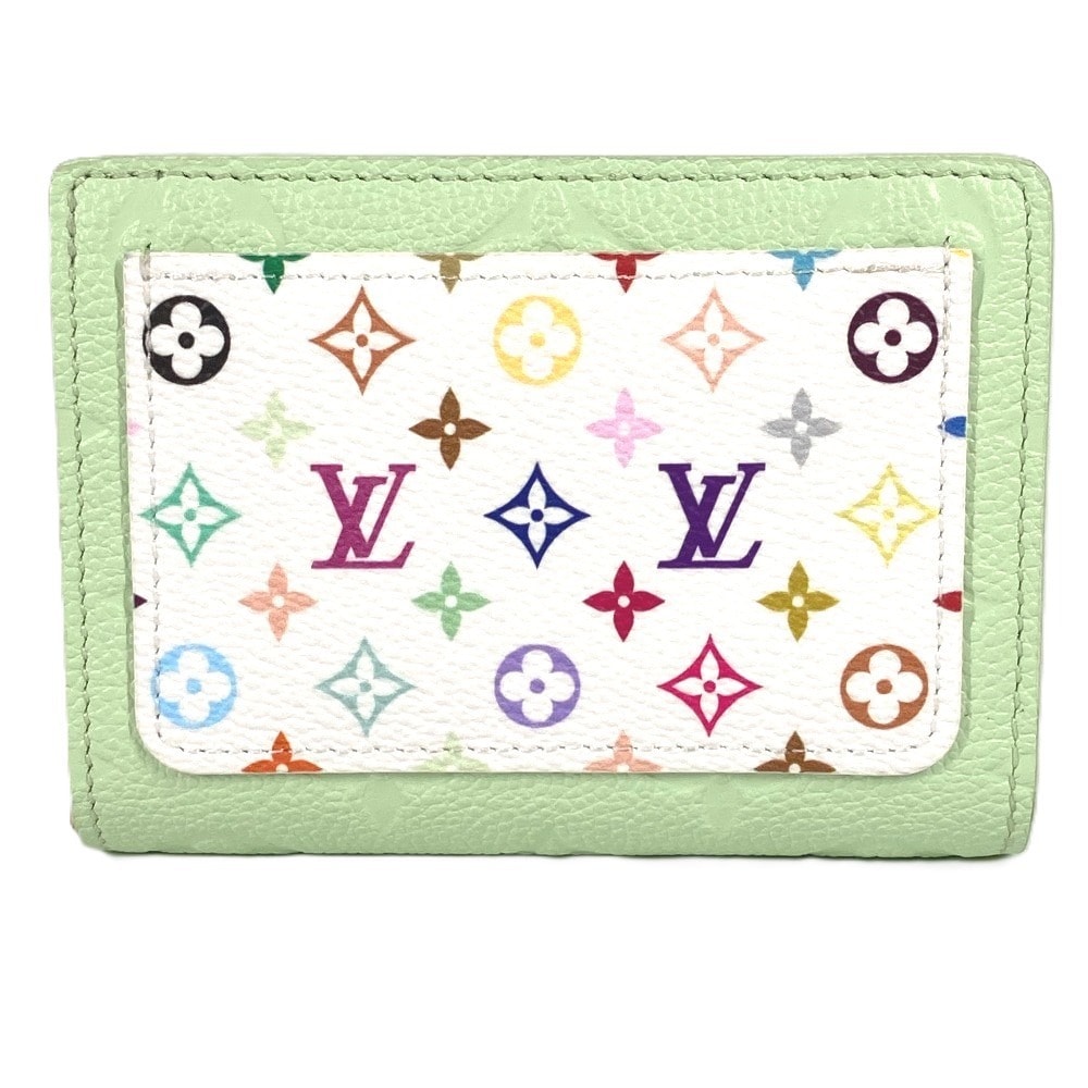 ルイヴィトン LOUIS VUITTON ポルトフォイユ・クレア M13619 モノグラムマルチカラー LV×TM 村上隆 コンパクトウォレット 財布 日本限定 2つ折り財布 モノグラムマルチカラーキャンバス グリーンティー グリーン 未使用