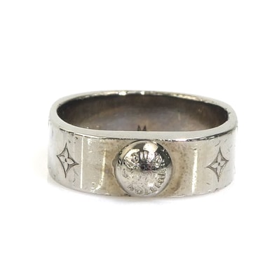 ルイ ヴィトン LOUIS VUITTON リング・指輪 バーグ ナノグラム メタル シルバー ユニセックス M00217 13号【中古】 h32315a