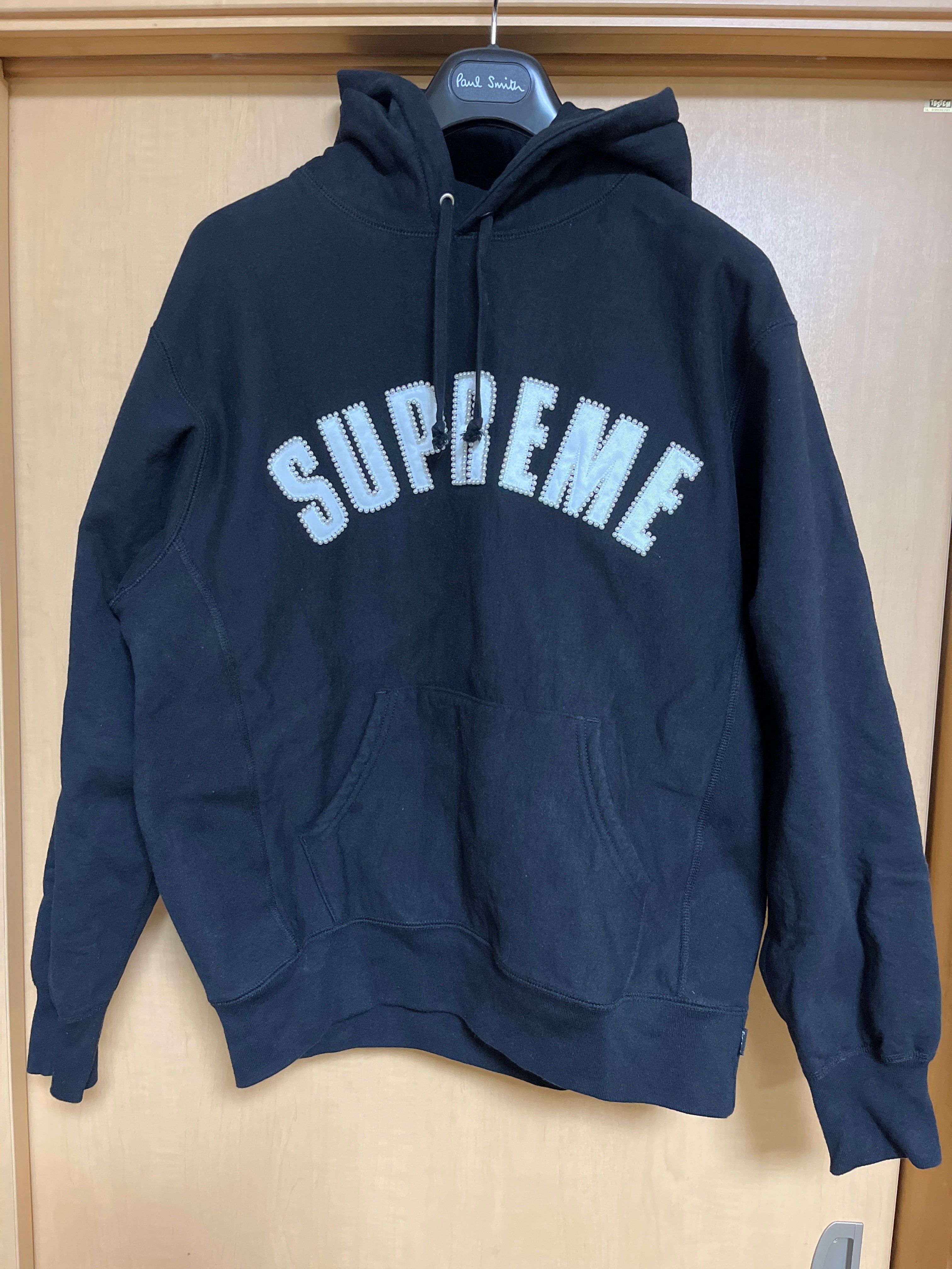 Supreme Pearl Logo Hooded Sweatshirt "Black"